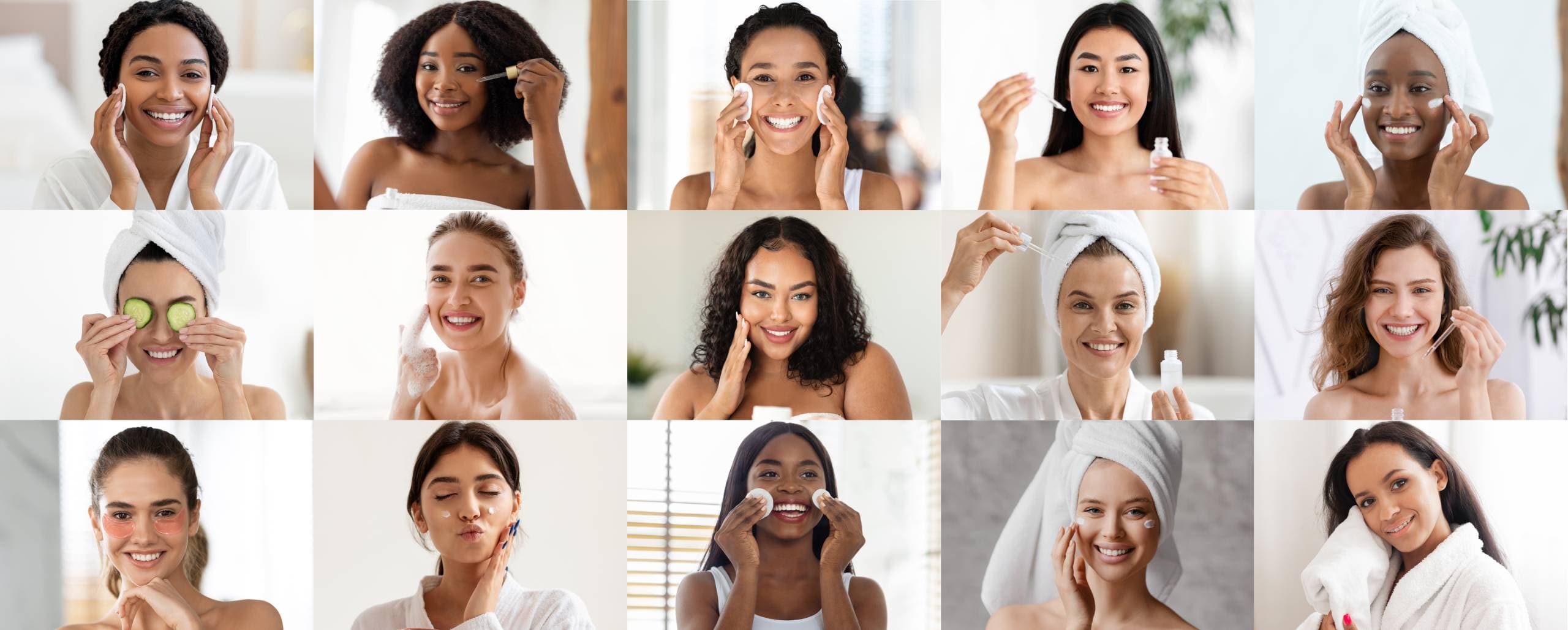 Diverse women with beautiful skin